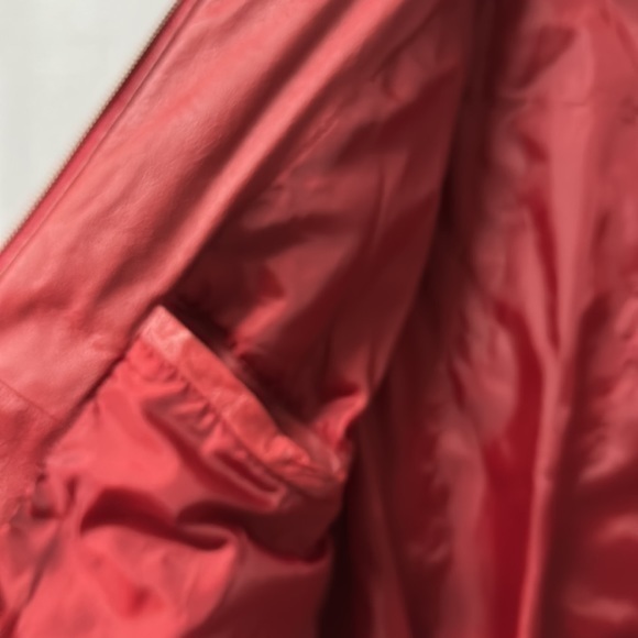 Women’s fashion elements red‎ leather hooded coat size small excellent condition - Picture 11 of 12